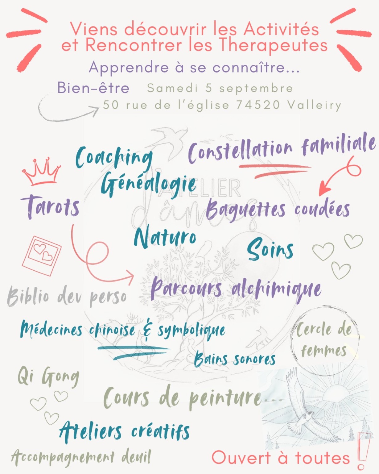 Affiche des portes ouvertes de l’Atelier d’Âmes